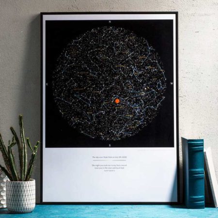Gift Guide Greater Skies Personalized Sky Map Print $95.95