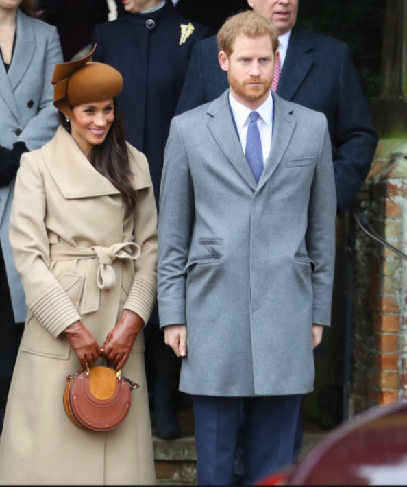 Meghan Markle and Prince Harry at Christmas Day service 2017. Photo via Instagram @kensingtonroyal Christmas Day service 2017. Photo via Instagram @kensingtonroyal