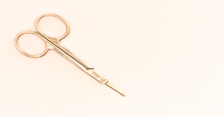metal brow scissors