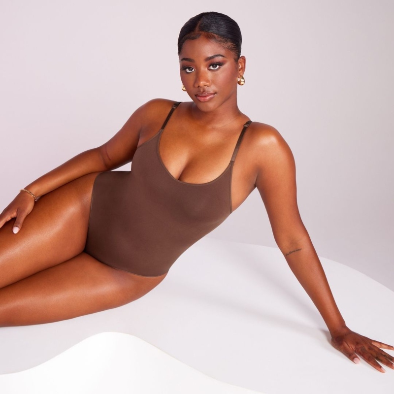 Woman confidently wearing shapewear