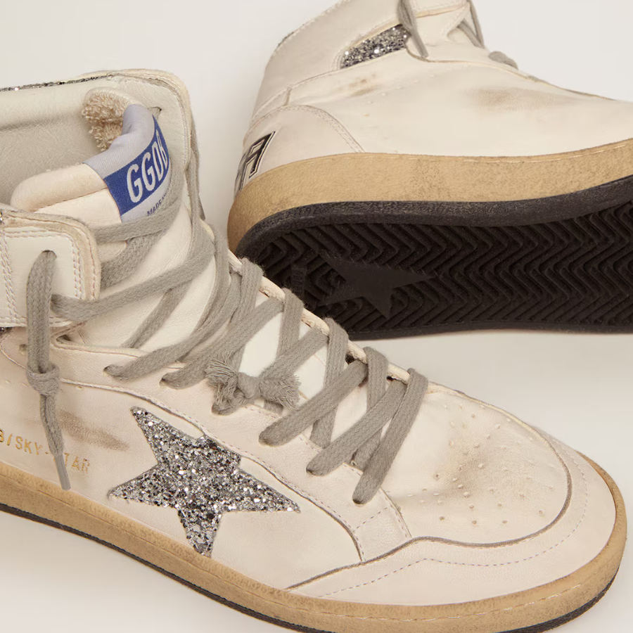 Golden Goose Sky-Star with silver embellishments