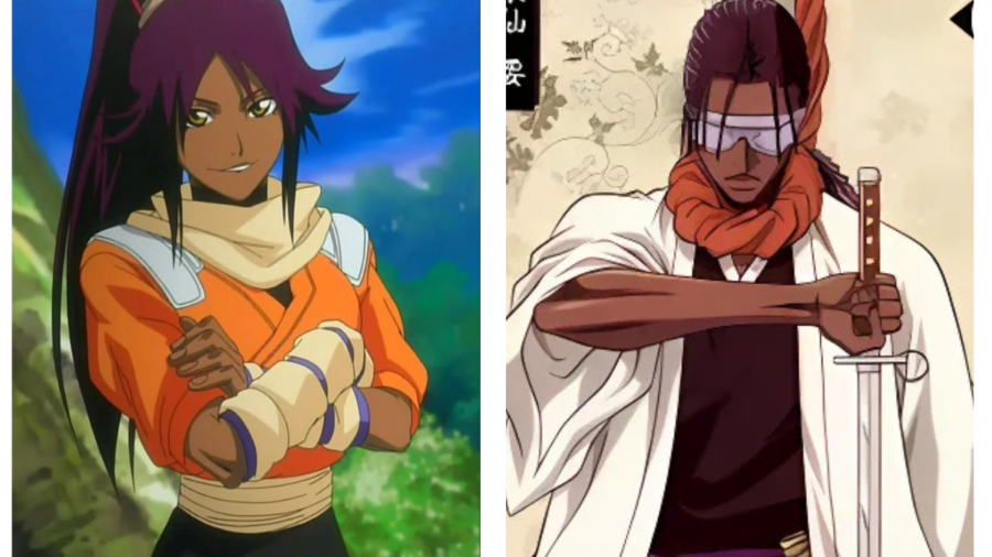 This image has an empty alt attribute; its file name is Yoruichi-Shihouin-Kaname-Tosen-900x506.png